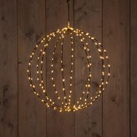 Metal 50Cm 3D Ball Black With 216Led Classic Warm/Copper Wir - Anna's Collection