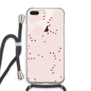 Hands pink: iPhone 7 PLUS Transparant Hoesje met koord