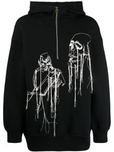 Alexander McQueen hoodie à imprimé tête de mort - Noir