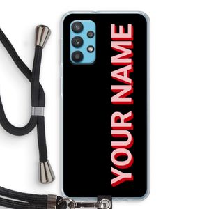 Namecase: Samsung Galaxy A32 4G Transparant Hoesje met koord