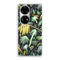 Tropical Palms Dark: Huawei P50 Pro Transparant Hoesje