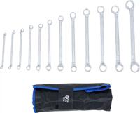 BGS technic Double ring wrench set cranked SW 6 x 7 - 30 x 32 mm 12 pcs.