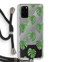 Monstera leaves: Samsung Galaxy S20 Plus Transparant Hoesje met koord