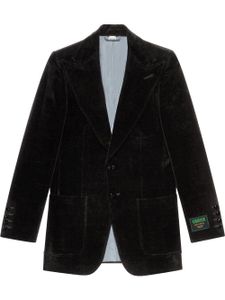 Gucci velvet single-breasted blazer - Noir