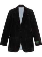 Gucci velvet single-breasted blazer - Noir - thumbnail