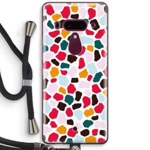 Colored Giraffe: HTC U12+ Transparant Hoesje met koord