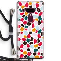 Colored Giraffe: HTC U12+ Transparant Hoesje met koord