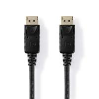 Nedis DisplayPort-Kabel | DisplayPort Male | DisplayPort Male | Vernikkeld | 2.00 m | Rond | PVC | Label - CCGL37011BK20
