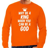 Koningsdag sweater voor heren - koning - oranje - feestkleding - thumbnail