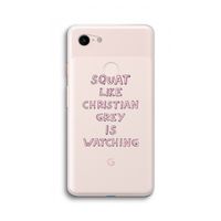 Christian Grey: Google Pixel 3 XL Transparant Hoesje Christian Grey: Google Pixel 3 XL Transparant Hoesje