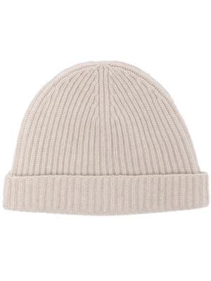 N.Peal bonnet en maille nervurée - Blanc