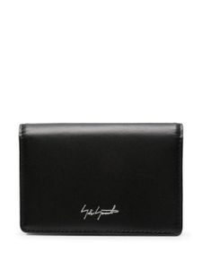Discord Yohji Yamamoto portefeuille en cuir à logo imprimé - Noir