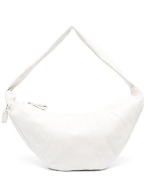 LEMAIRE sac porté épaule Croissant en cuir - Blanc