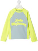 Stella McCartney Kids haut à logo imprimé - Bleu