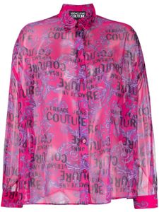 Versace Jeans Couture chemise à logo imprimé - Rose