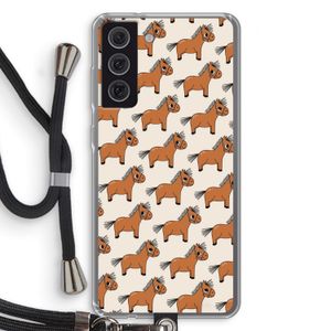 Pony: Samsung Galaxy S21 FE Transparant Hoesje met koord
