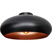 Goliving Plafondlamp - Plafonnière - Woonkamer - Slaapkamer - Rond - Ø 40 cm - Zwart en Brons - thumbnail