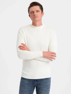 Ombre - Heren Sweater - Half Turtleneck - Creme Color - Italianstyle
