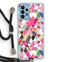 Gekleurde driehoekjes: Samsung Galaxy A52 Transparant Hoesje met koord