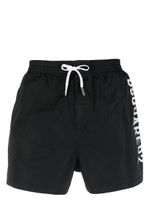 DSQUARED2 short de bain à logo imprimé - Noir - thumbnail