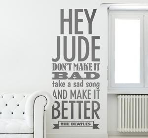 Sticker songtekst Hey Jude Beatles