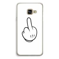 Middle finger white: Samsung Galaxy A3 (2016) Transparant Hoesje