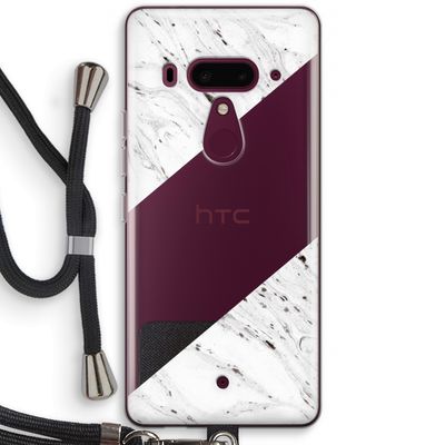 Biggest stripe: HTC U12+ Transparant Hoesje met koord