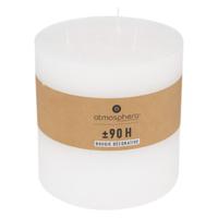 Atmosphera Cilinderkaars / stompkaars groot - wit - 3 lonten - 14 x 14 cm - 90 branduren