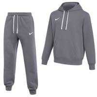 Nike Park 26 Fleece Pullover Hoodie Joggingpak Donkergrijs Wit