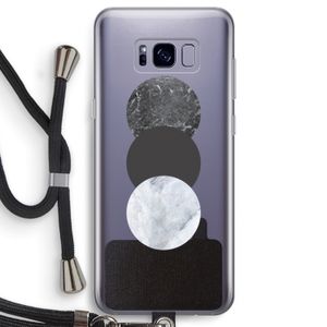Marmeren cirkels: Samsung Galaxy S8 Transparant Hoesje met koord