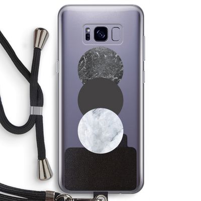 Marmeren cirkels: Samsung Galaxy S8 Transparant Hoesje met koord
