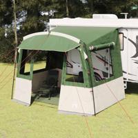 VidaXL Achterkleptent voor caravan met dak groen 352 x 250 x 240 cm