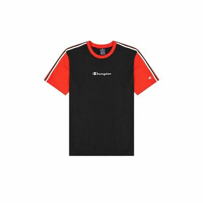 Heren-T-Shirt met Korte Mouwen Champion Crewneck Zwart - Maat: M