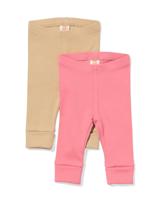 HEMA Baby Meegroeileggings Rib - 2 Stuks Roze (roze)