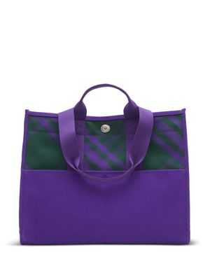 Burberry sac cabas à carreaux - Violet