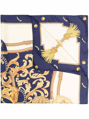 Aspinal Of London foulard Aspinal Signatures en soie - Bleu
