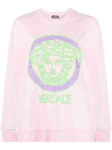 Versace chemise Medusa en coton à effet usé - Rose