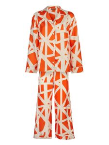 Missoni Home pyjama à imprimé graphique - Orange