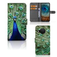 Nokia X10 | Nokia X20 | Telefoonhoesje | Met pasjeshouder | Pauw