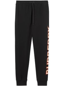 Burberry pantalon de jogging à logo imprimé - Noir