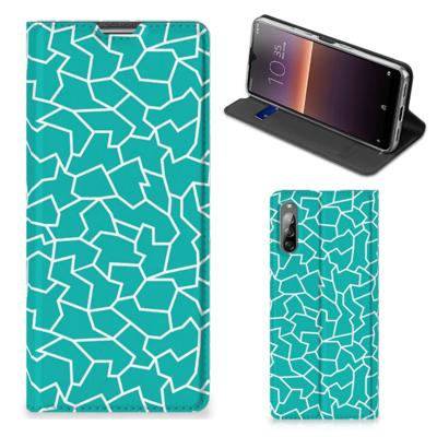 Sony Xperia L4 | Bookcase | Cracks Blue