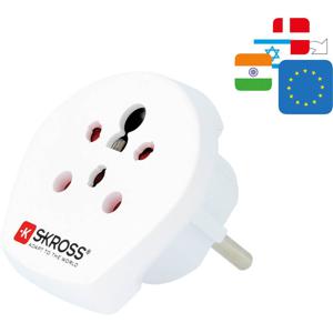 Skross 1.500217-E netstekker adapter Type C (Europlug) Universeel Wit