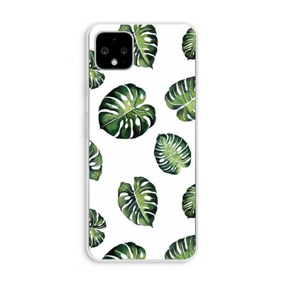 Tropische bladeren: Pixel 4 XL Transparant Hoesje