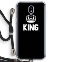 King zwart: Samsung Galaxy J5 (2017) Transparant Hoesje met koord