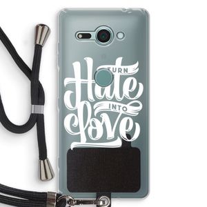 Turn hate into love: Sony Xperia XZ2 Compact Transparant Hoesje met koord