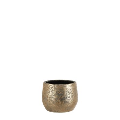Clemente pot round gold - h15,5xd19,5cm - Mica decorations