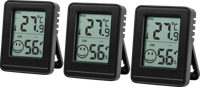LIVARNO Set van 3 hygro- en thermometers (Zwart)