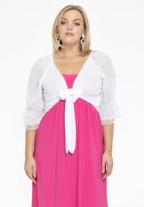 Yoek Bolero met kant | Wit | Maat 50/52