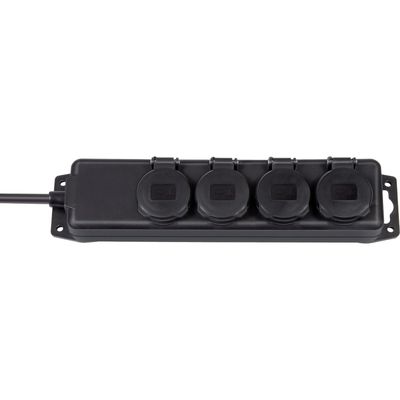 Stopcontactverdeler IP44 4-voudig, 2m Stekkerdoos