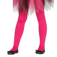 Fuchsia roze verkleed panty 15 denier voor meisjes - thumbnail